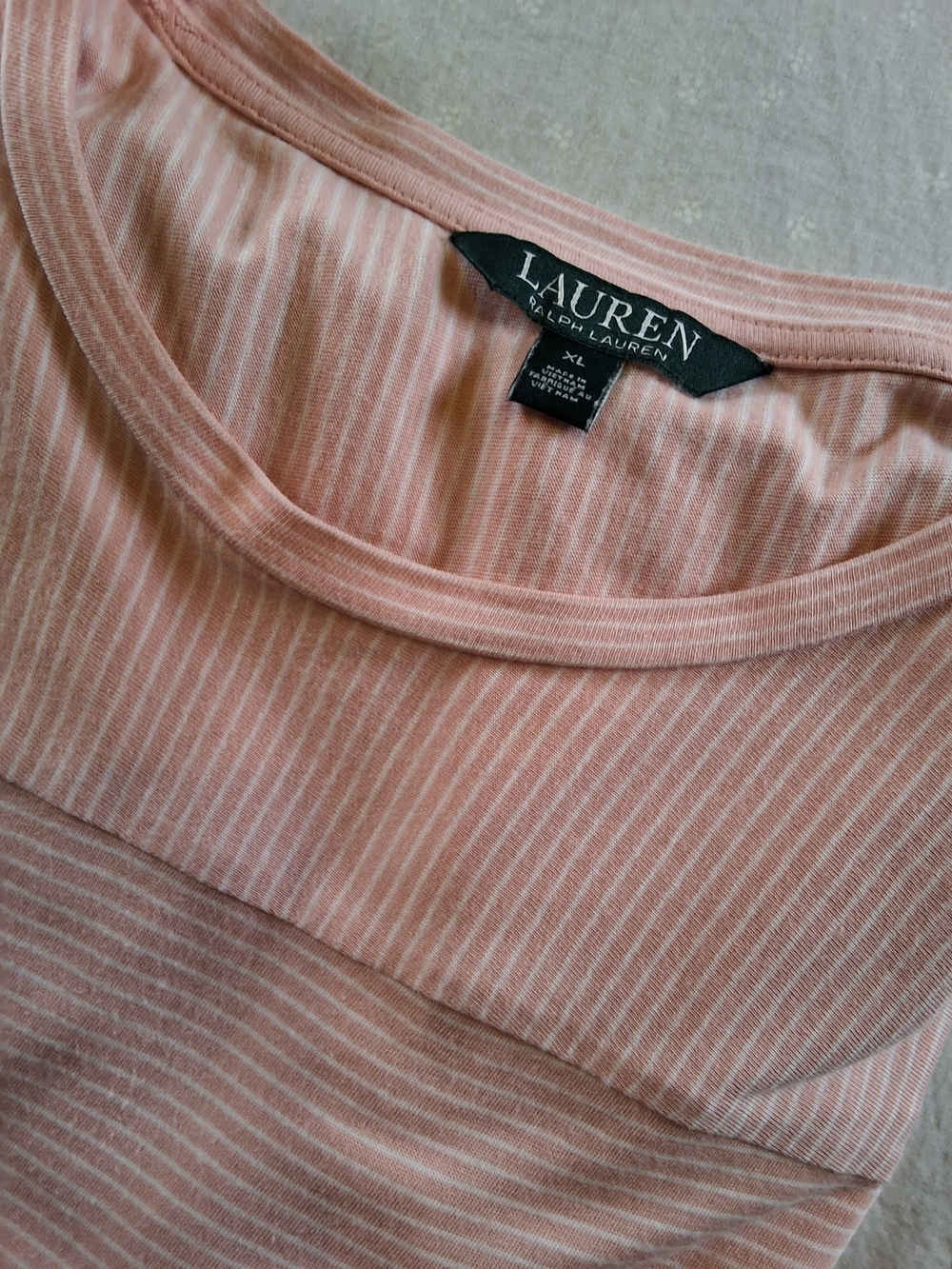 Lauren Ralph Lauren Pink Striped Tee